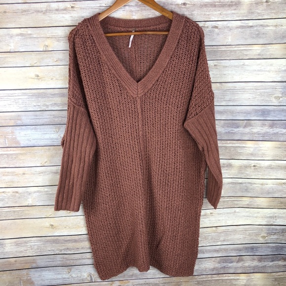 Free People | Genteel V Neck Sweater Tunic Size S - Picture 2 of 8
